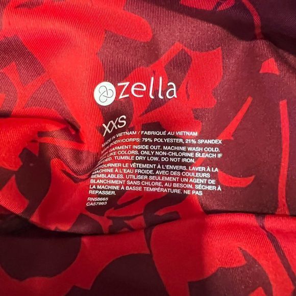 NWOT ZELLA Studio Lite Flex High Waist 7/8 Leggings in Burgundy London Roisin - Picture 7 of 9